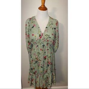 TAYLOR green floral dress